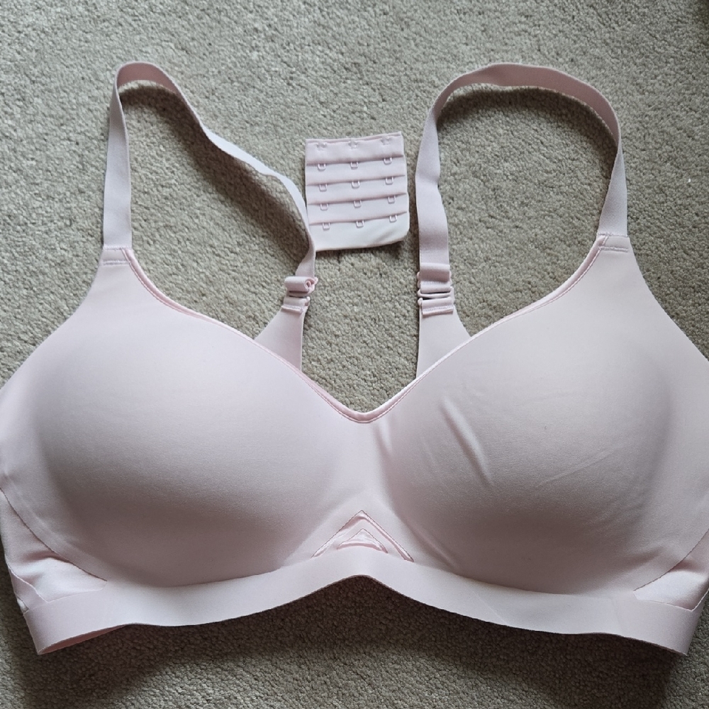 Underoutfit Wirefree Bra The Pureshape Style 1277 NWOT Pink With Extender 2XL